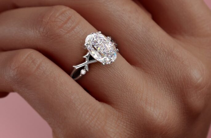 Moissanite Diamond Substitute Wedding Engagement Rings