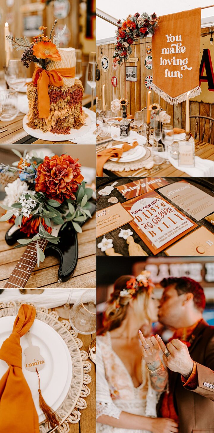 Orange Brown Summer Wedding Colours Caroline Opacic Photography