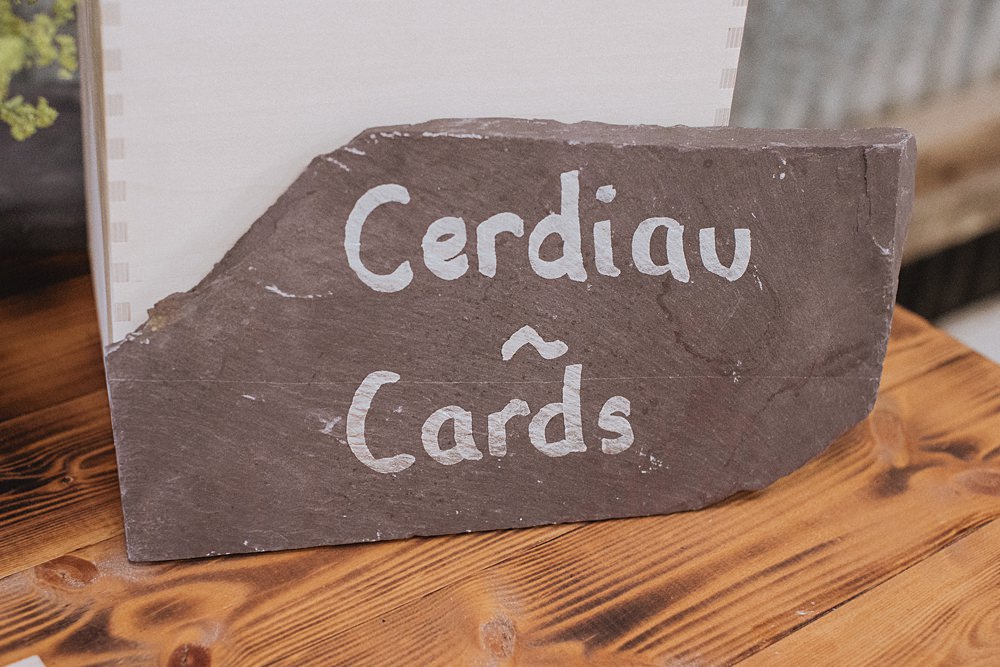 Welsh Slate Card Post Box Sign Pen Y Fron Wedding Fox and Bear Photography