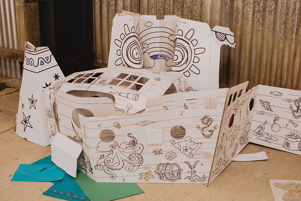 Kids Den Colouring In Activity Pen Y Fron Wedding Fox and Bear Photography