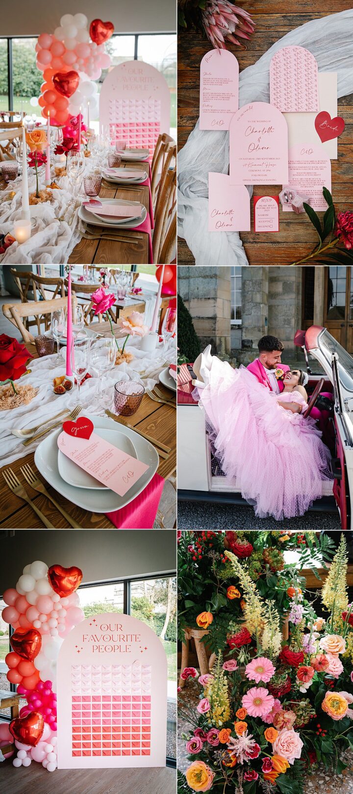 Red Pink Wedding Ideas Summer Theme Colours Victoria Sponge Photography