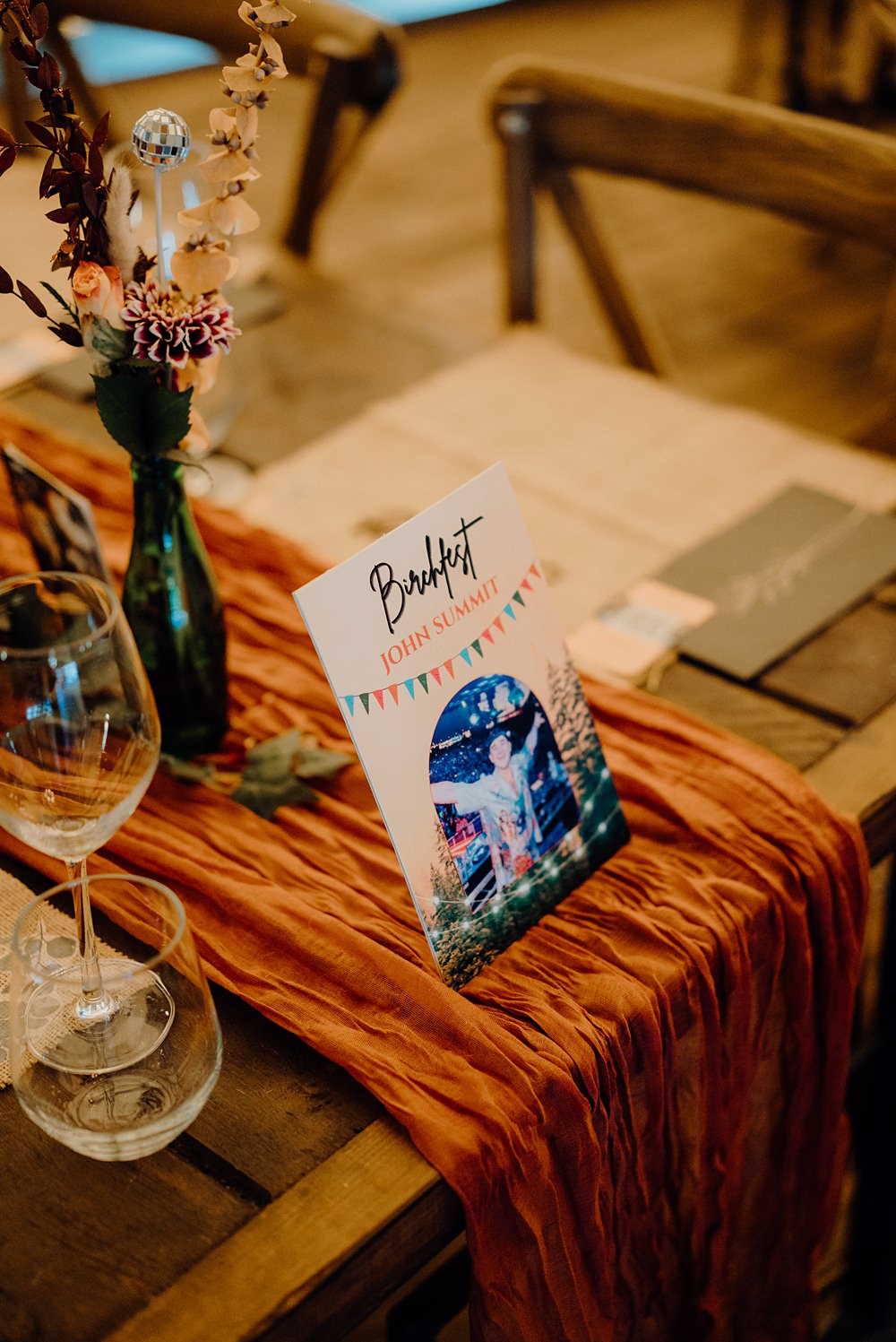Royle Forest Wedding Bligh and Guy Wedding Visuals Bunting Table Name Sign