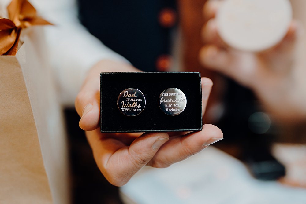 Royle Forest Wedding Bligh and Guy Wedding Visuals Cufflinks Father Bride