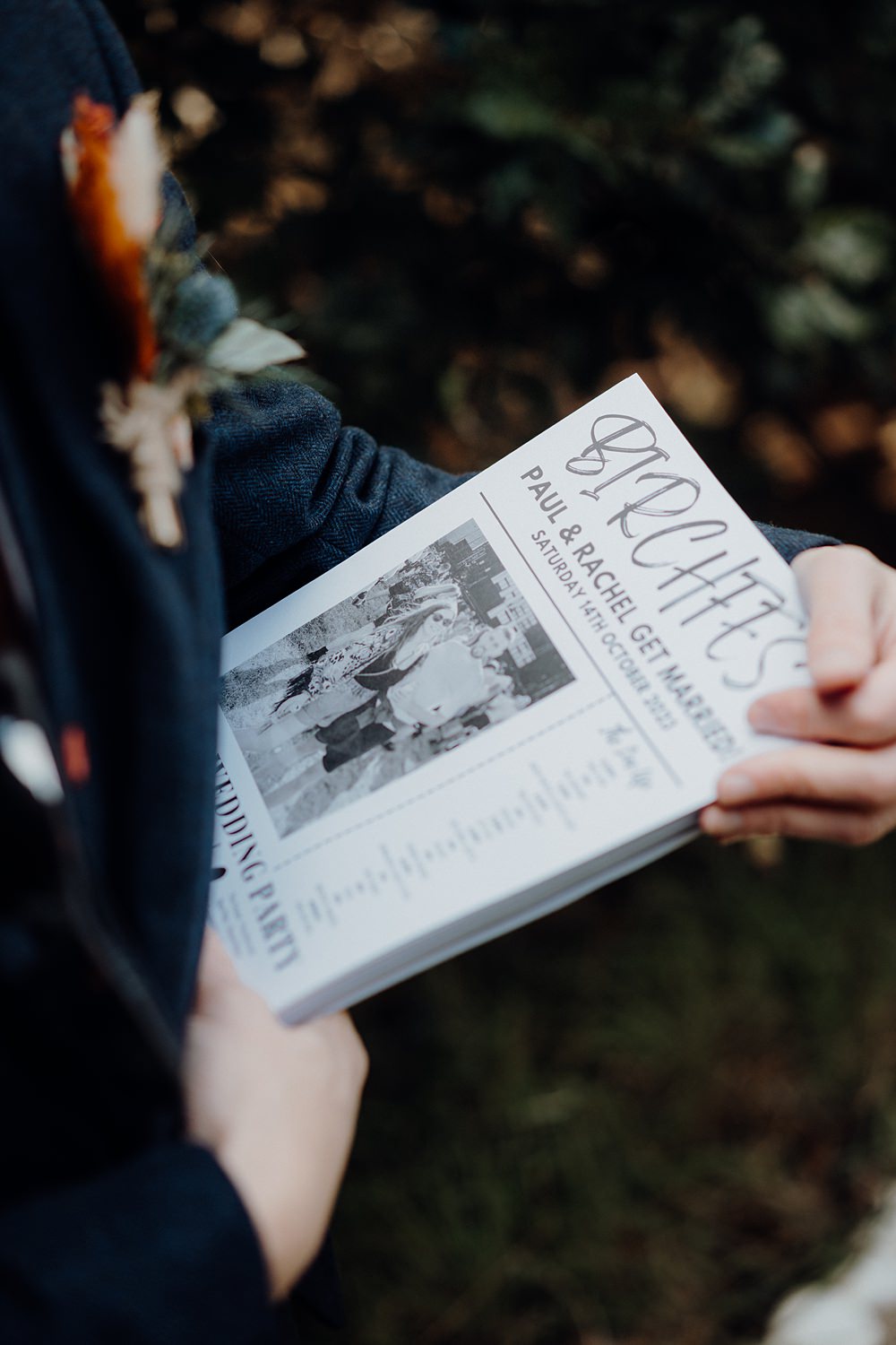 Royle Forest Wedding Bligh and Guy Wedding Visuals Newspaper Personalised