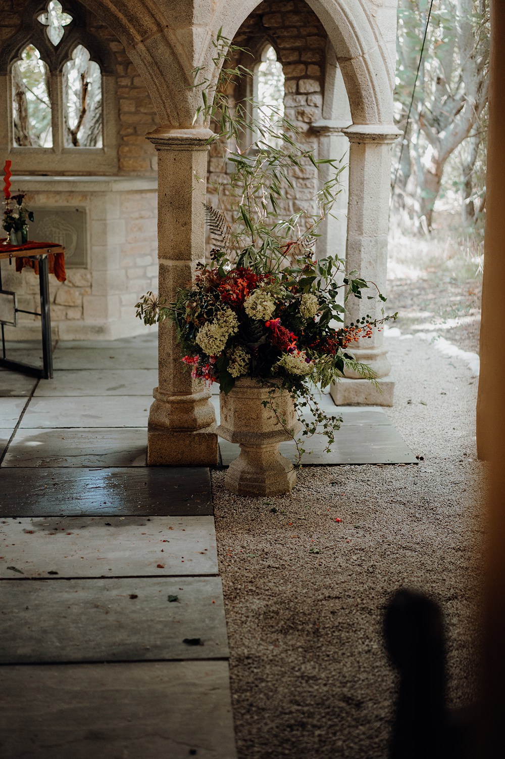 Royle Forest Wedding Bligh and Guy Wedding Visuals Ceremony Flowers Orange Green