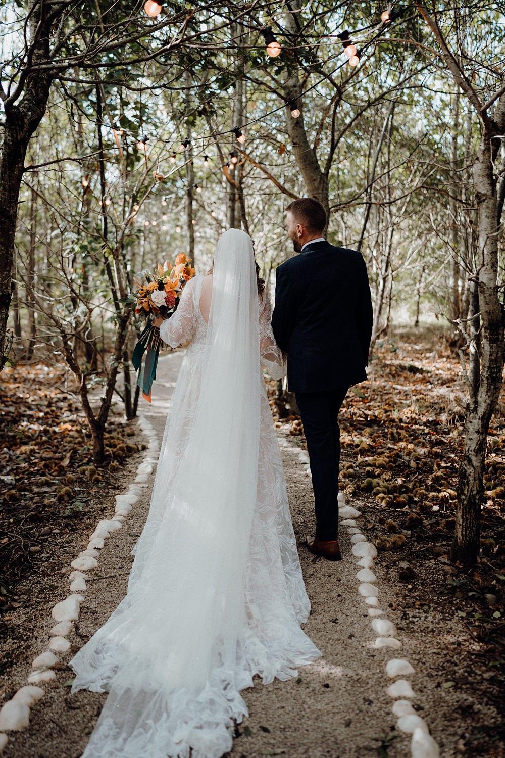 Royle Forest Wedding Bligh and Guy Wedding Visuals Long Veil Bride