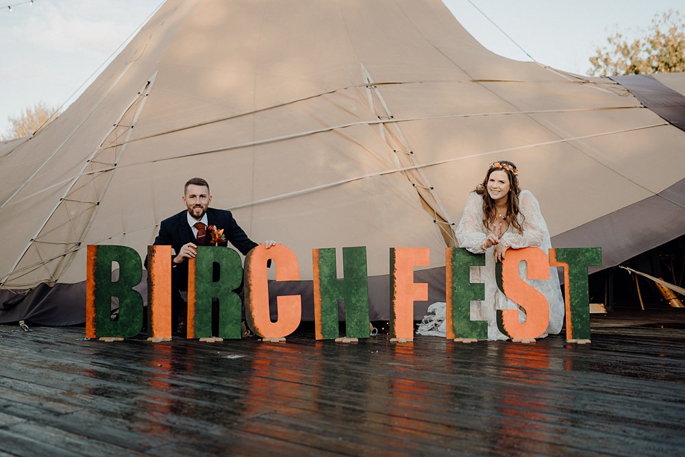 Royle Forest Wedding Bligh and Guy Wedding Visuals Festival Letter Decor