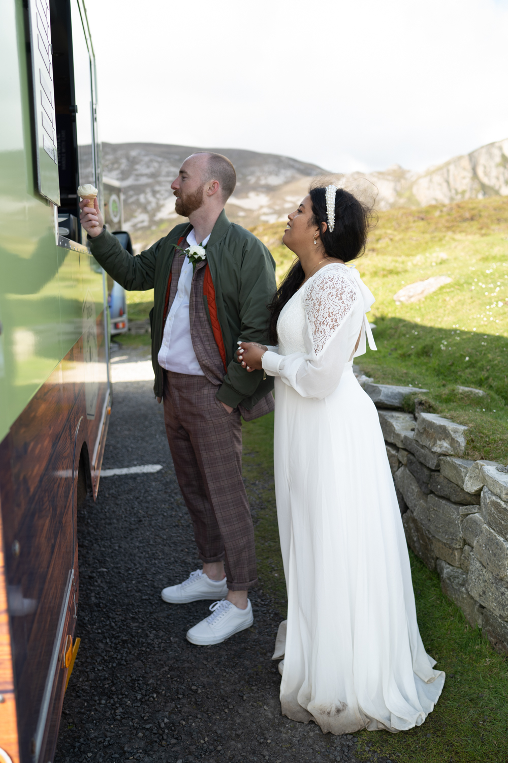 Sliabh Liag Donegal Elopement Wild and Green Photography Ice Cream Truck