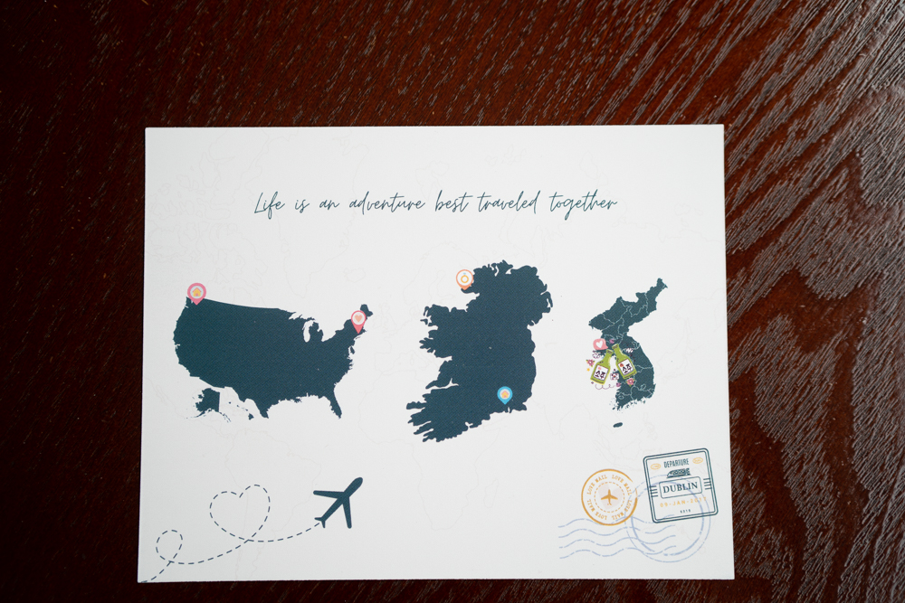 Sliabh Liag Donegal Elopement Wild and Green Photography Map Travel Stationery Invite
