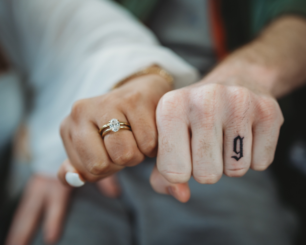 Sliabh Liag Donegal Elopement Wild and Green Photography Bride Groom Matching Tattoos