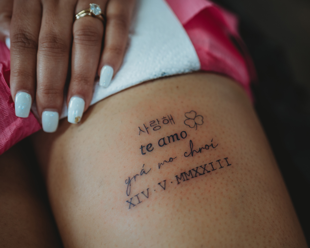 Sliabh Liag Donegal Elopement Wild and Green Photography Bride Groom Matching Tattoos