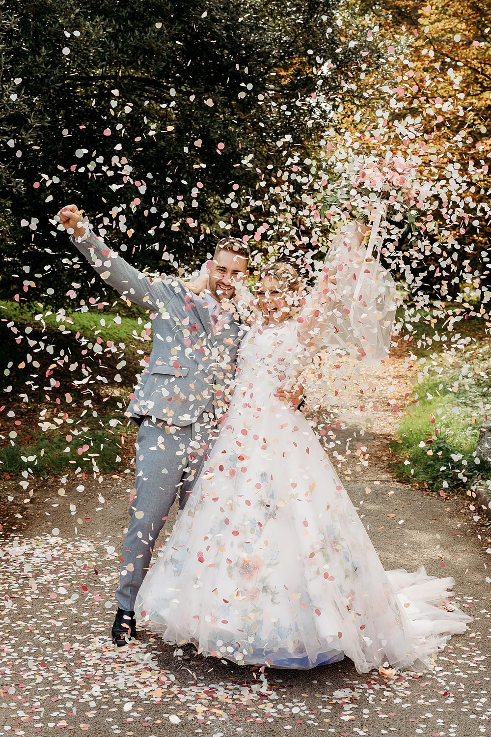 Summer Blush Wedding NK Photography Confetti Throw