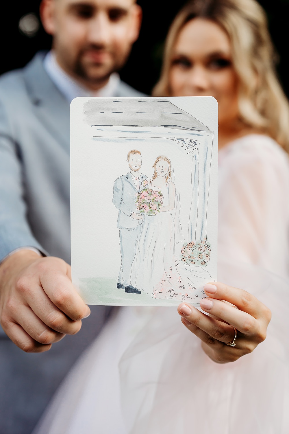 Summer Blush Wedding NK Photography Live Painter Painting