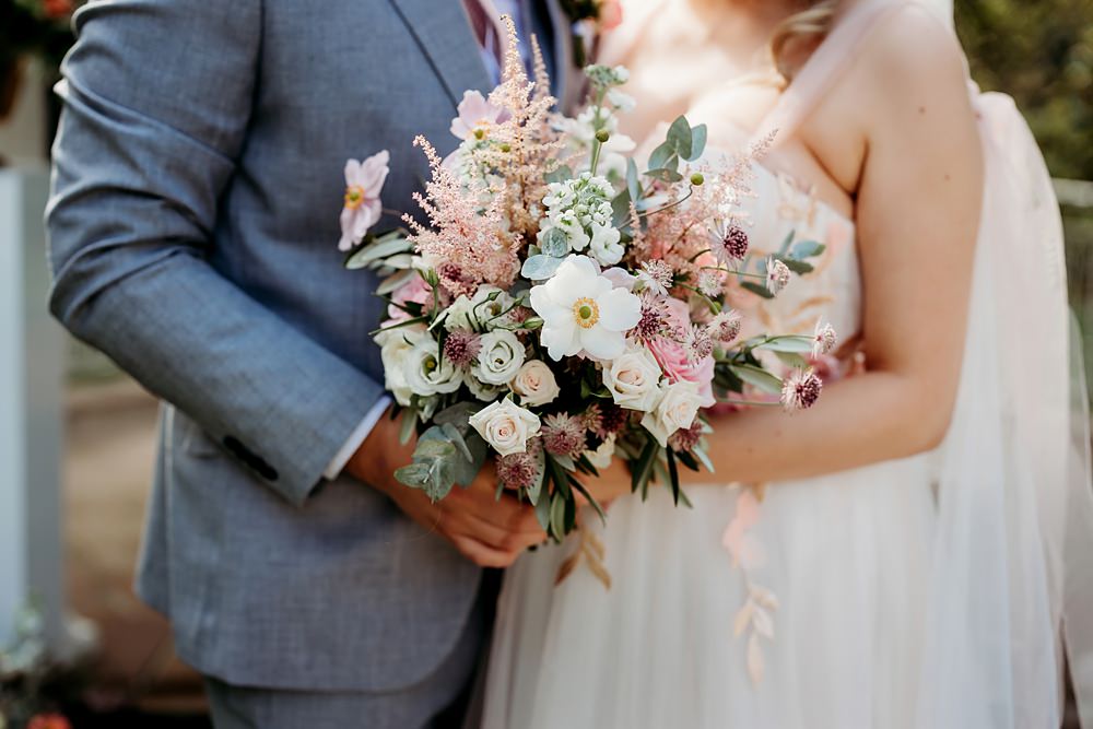 Summer Blush Wedding NK Photography Bouquet Flowers Bridal Pink White