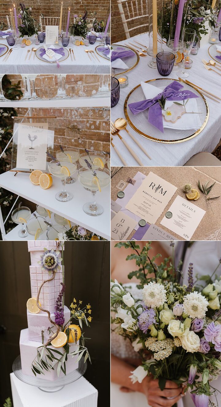 Summer Wedding Colours Lilac Yellow By Emma Olivia Photography