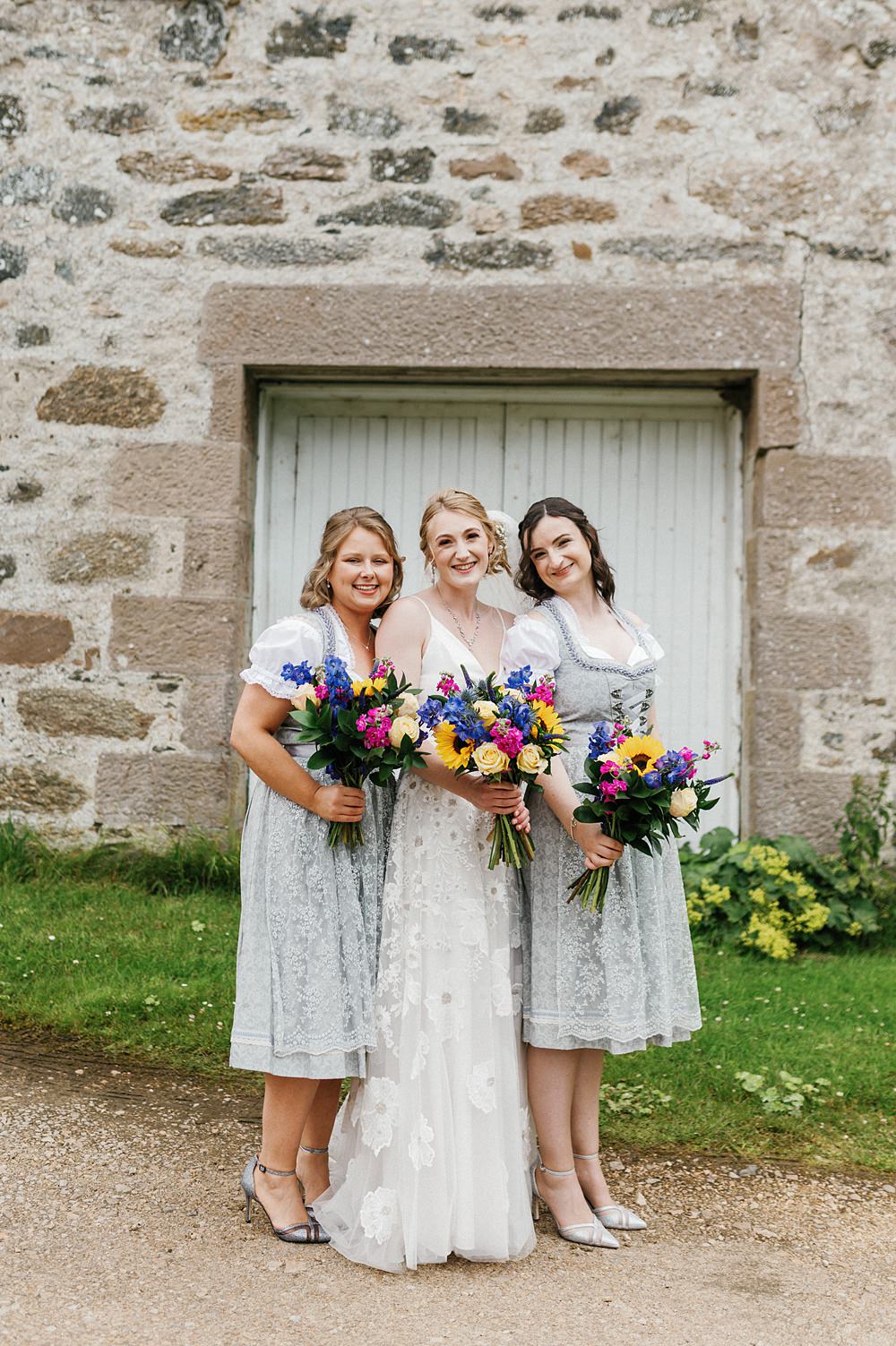 Aswanley Wedding Beth Sutton Photography Grey Short Bridesmaid Dresses