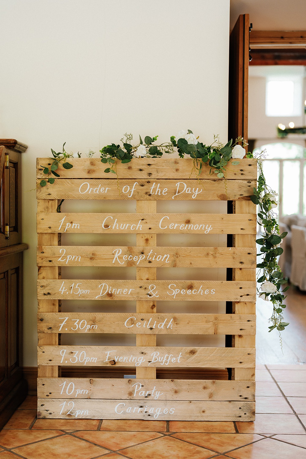 Aswanley Wedding Beth Sutton Photography Wooden Pallet Sign Order Day