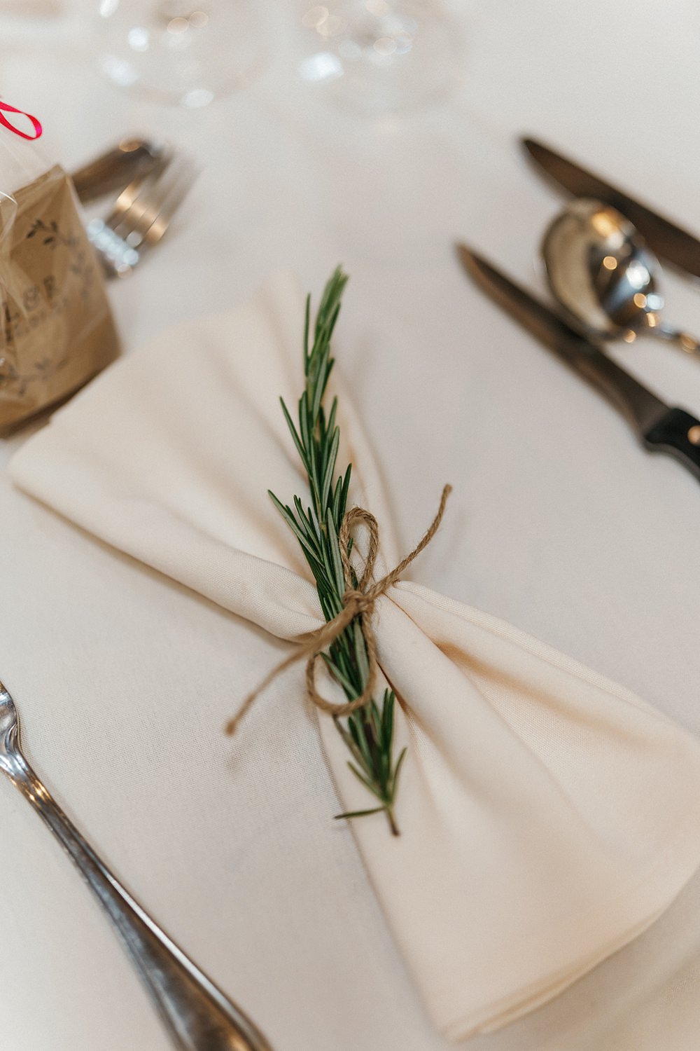 Aswanley Wedding Beth Sutton Photography Rosemary Twine Napkin