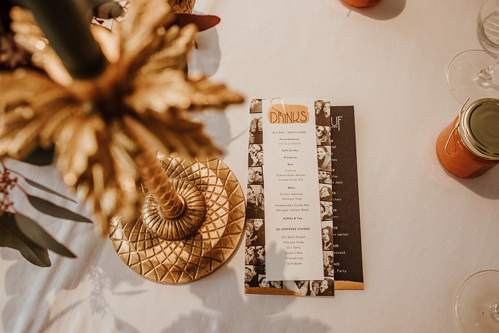 Fernblick Wedding Sandy Alonso Photography Menu Card