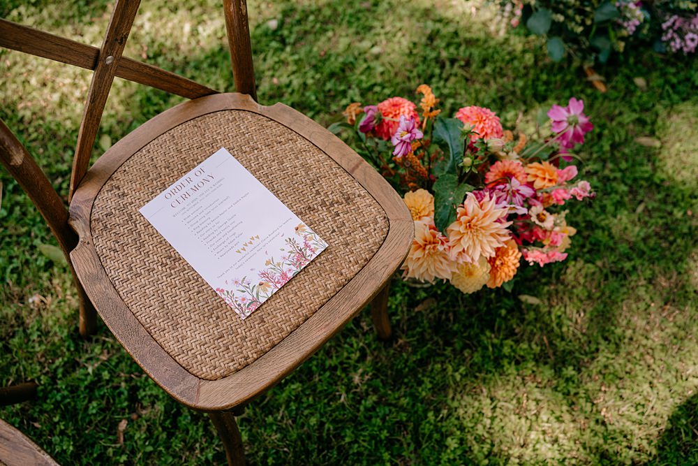 Haylands Barn Wedding Phoebe Rossi Photography Order Of Service Card