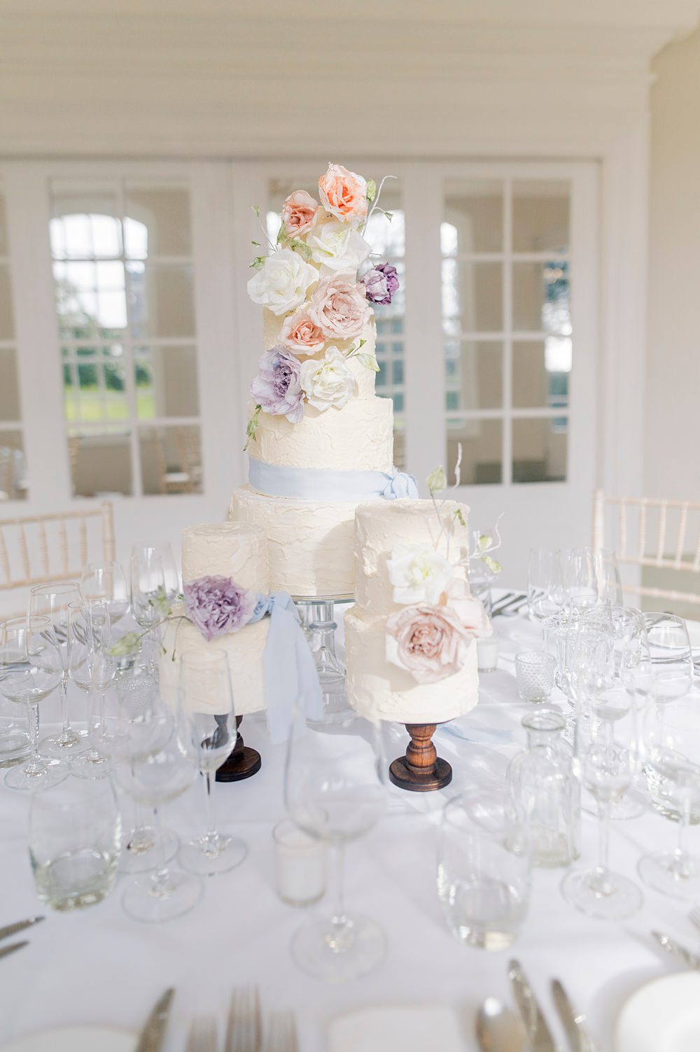 Peach Fuzz Sage Green Wedding Ideas Buttercream Cake Flowers Ribbon Charlotte Sams