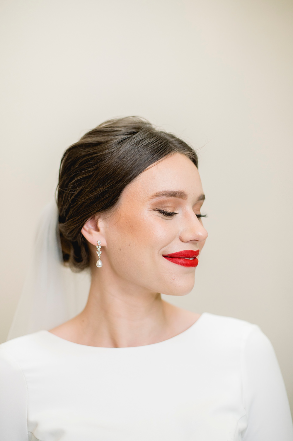 Peach Fuzz Sage Green Wedding Ideas Bride Veil Hairstyle Bun Charlotte Sams