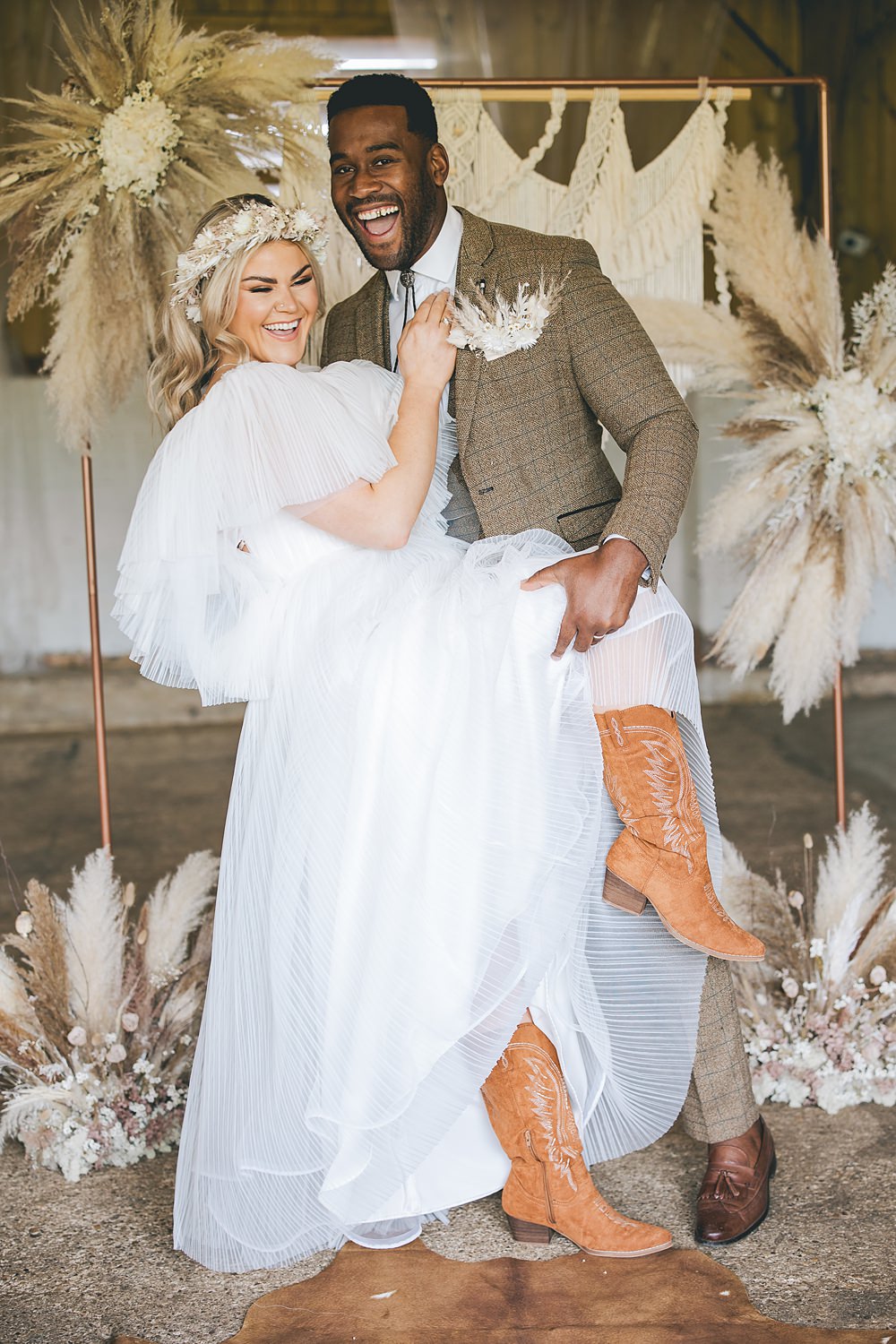 Boho Western Wedding Ideas Red Peacock Photography