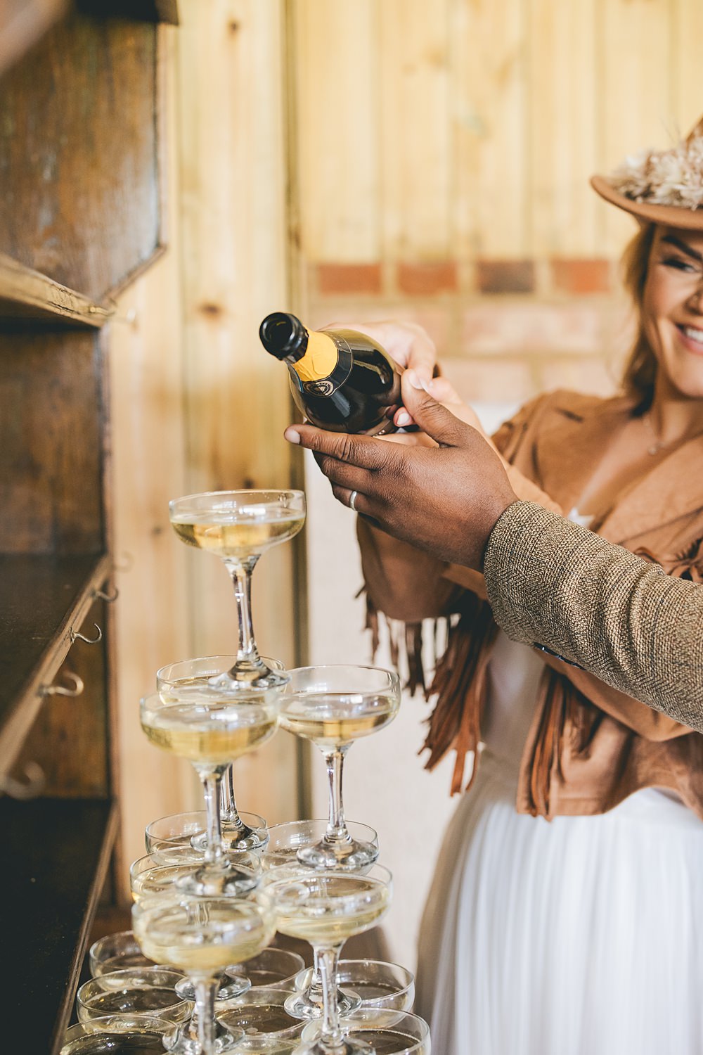 Boho Western Wedding Ideas Red Peacock Photography Drinks Tower