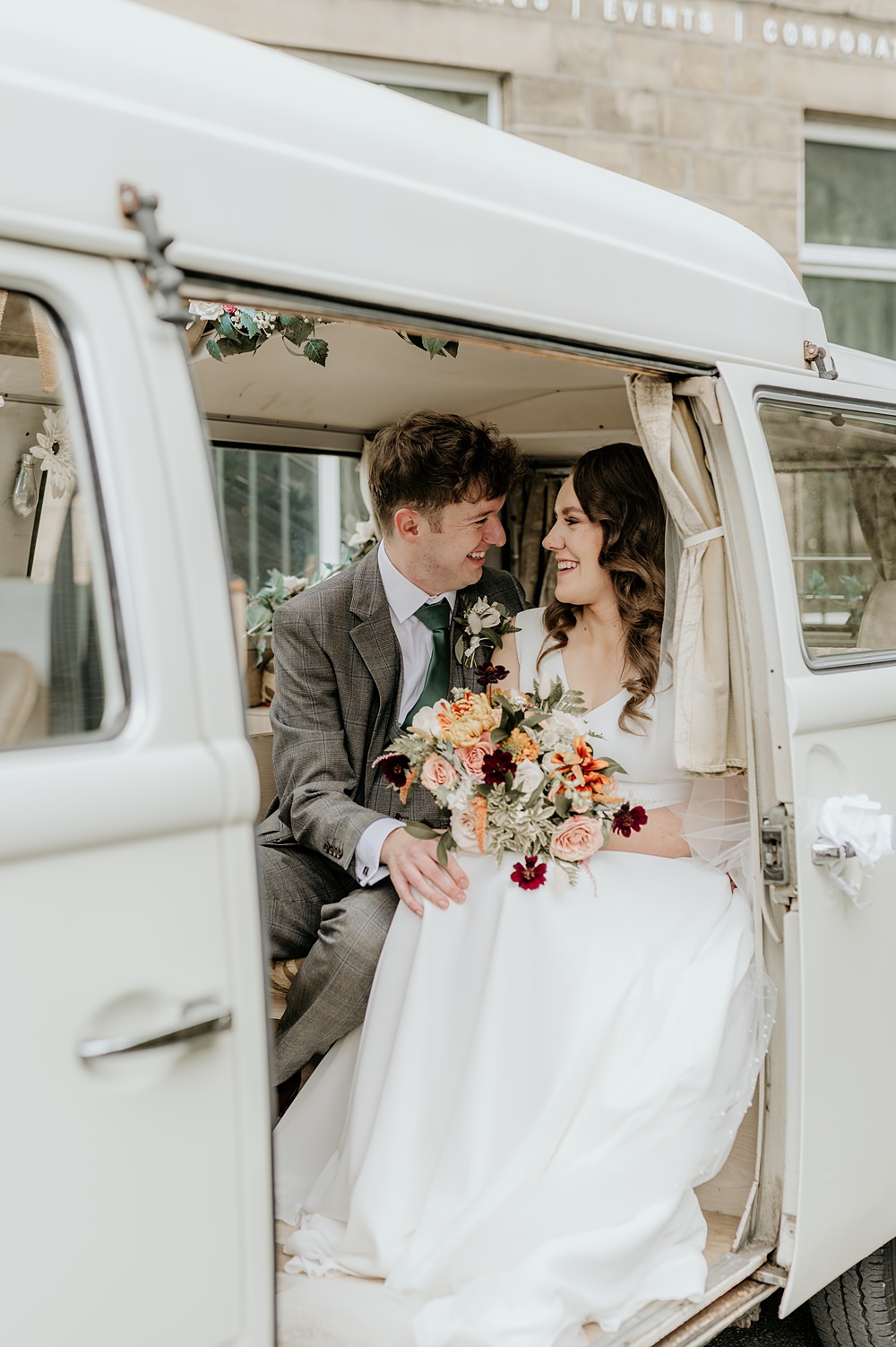 Cosy Romantic Wedding Hannah Shearman Photography Campervan Transport