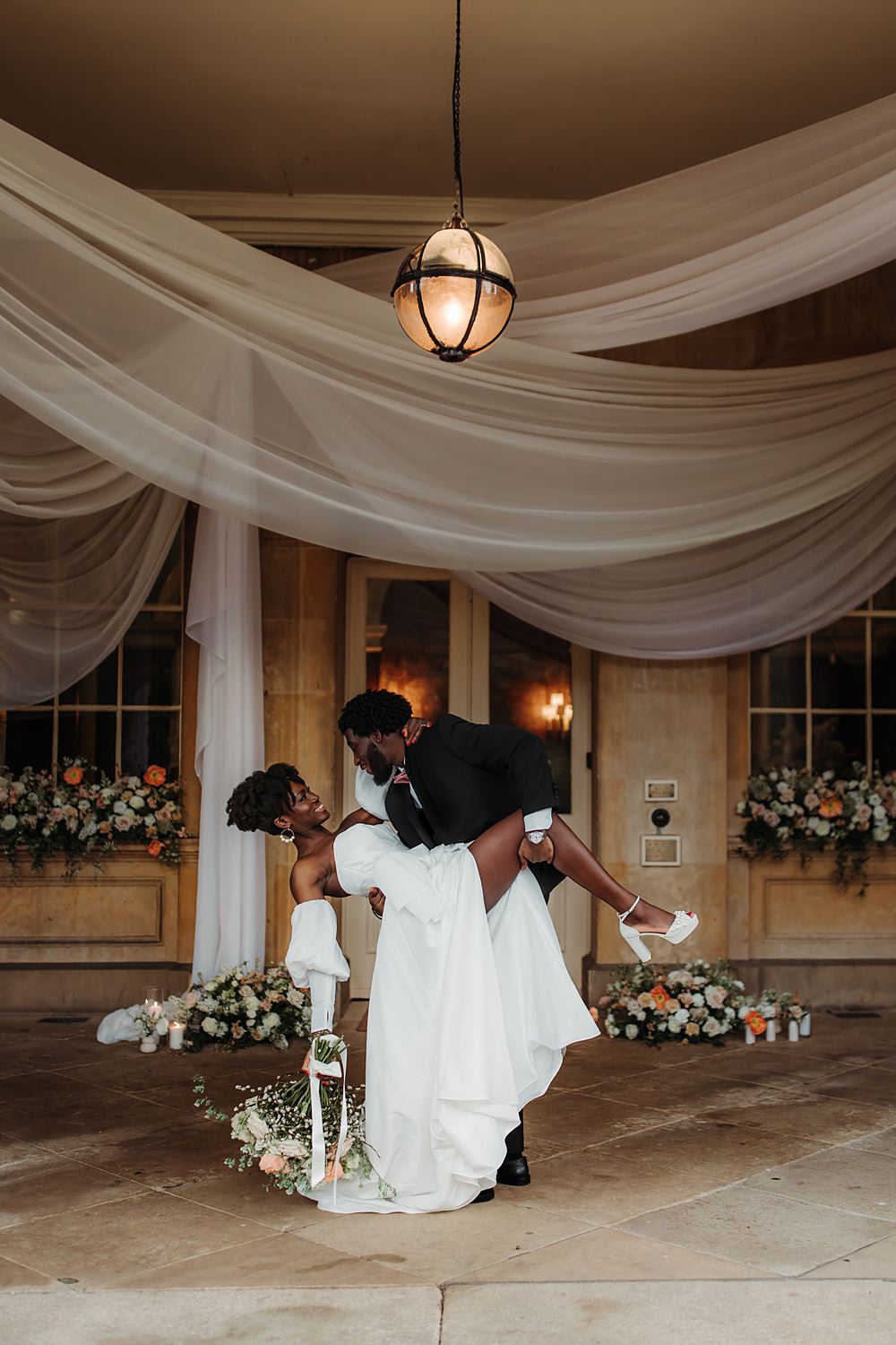 Luxury Elegant Wedding Ideas Esther Louise Triffitt Photography Ceiling Drapes Fabric Deco