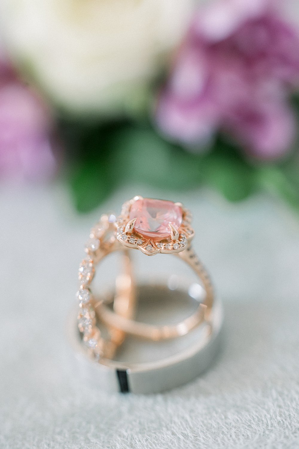 Mankin Mansion Wedding Willow Britt Studios Pink Engagement Ring Band