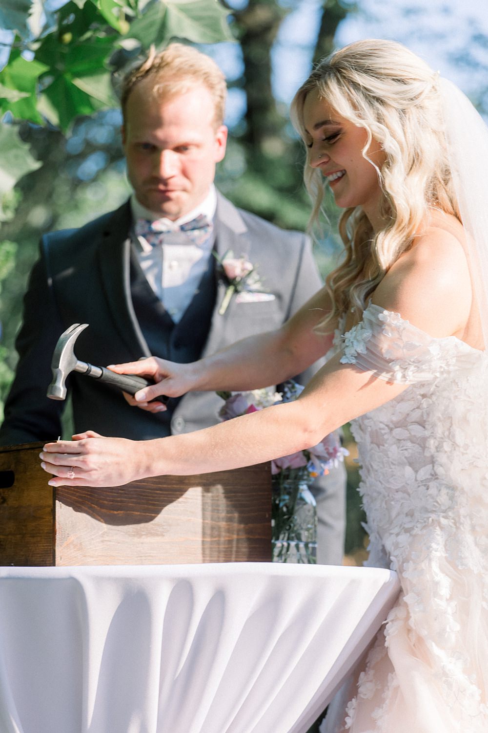 Mankin Mansion Wedding Willow Britt Studios Nail Hammer Ceremony Ritual