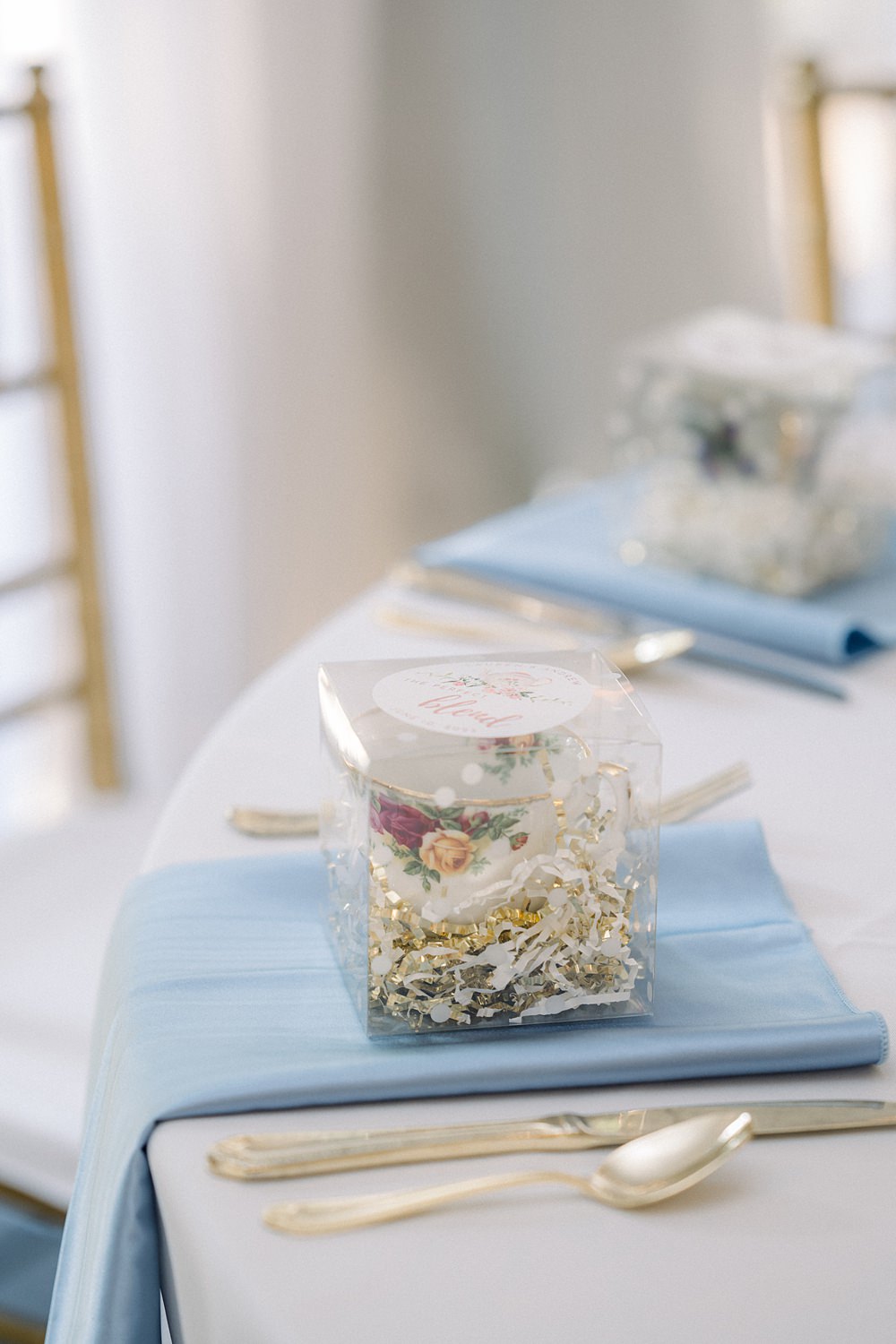 Mankin Mansion Wedding Willow Britt Studios Favour Box Tea Cup