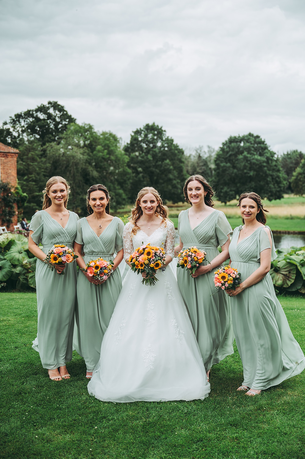 Manor House Wedding Cotswolds Cotswold Pictures Sage Green Bridesmaid Dresses