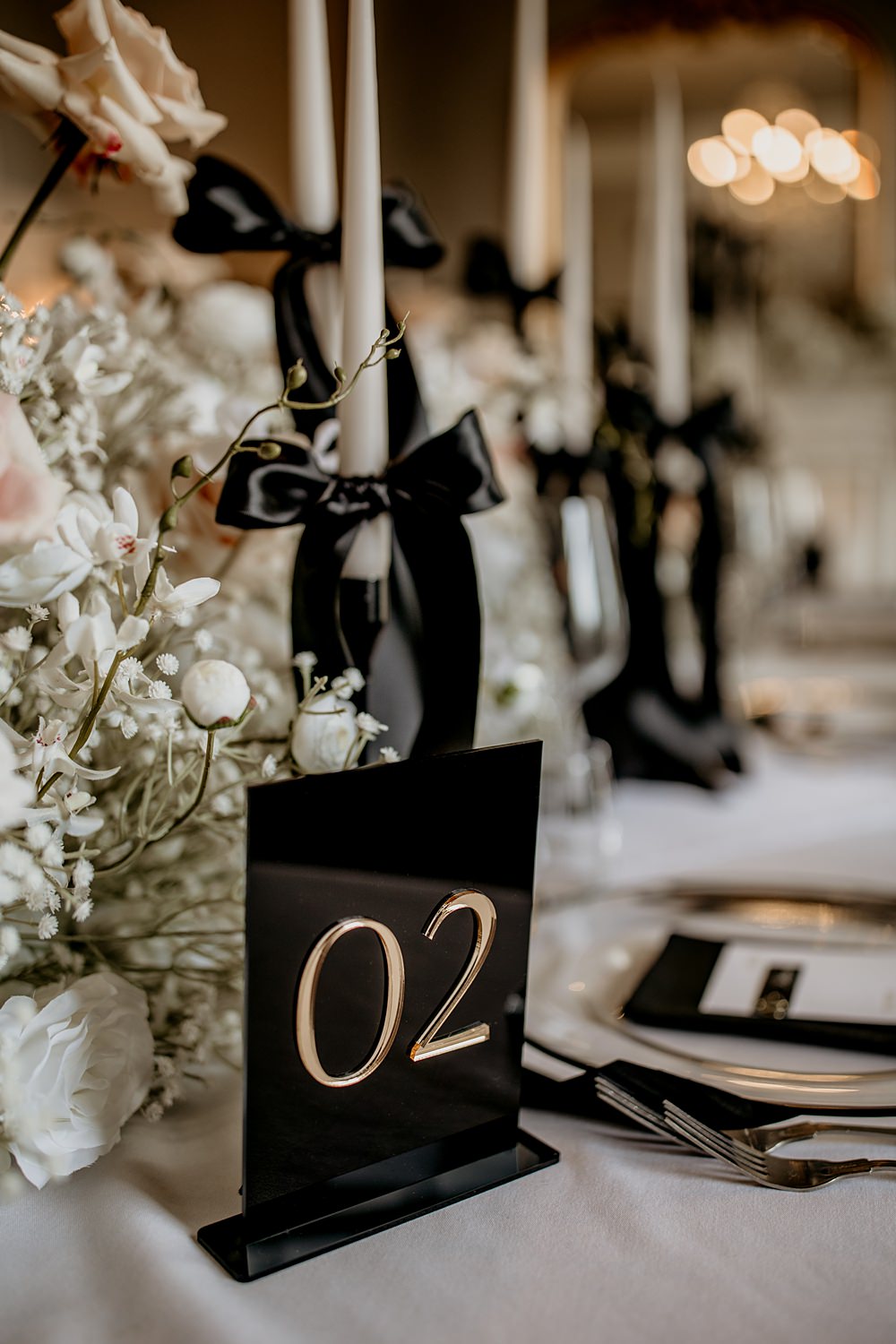 Black Bow Wedding Ideas Ginger Jam Photography Black Gold Table Name Acrylic