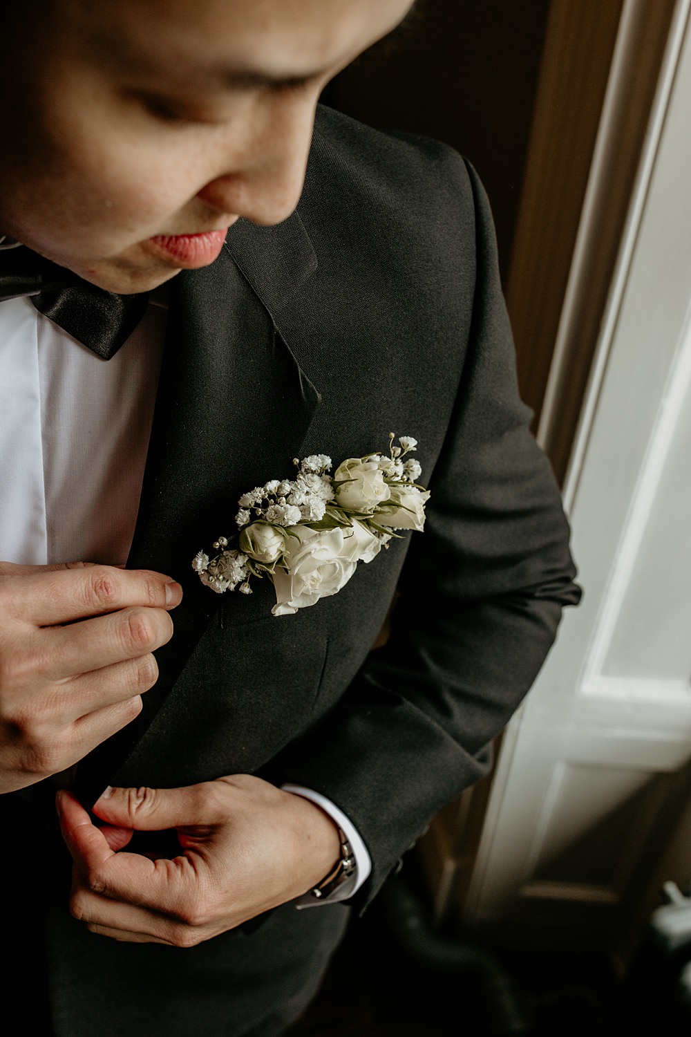 Black Bow Wedding Ideas Ginger Jam Photography Pocket Flowers Groom