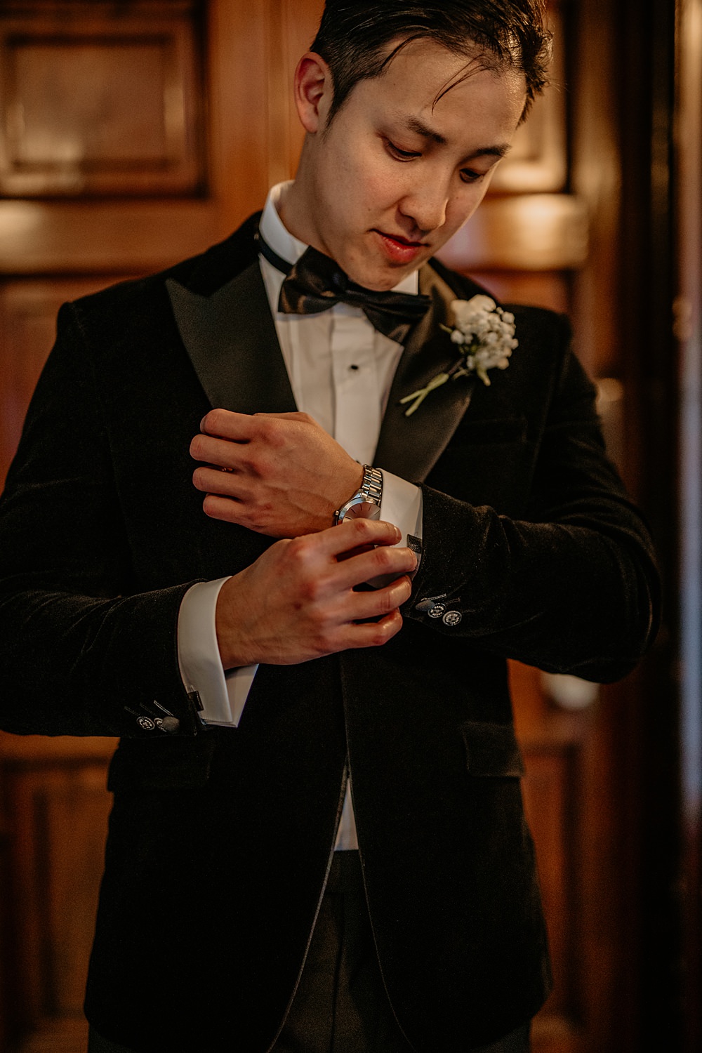Black Bow Wedding Ideas Ginger Jam Photography Groom Black Suit Bow Tie Tuxedo