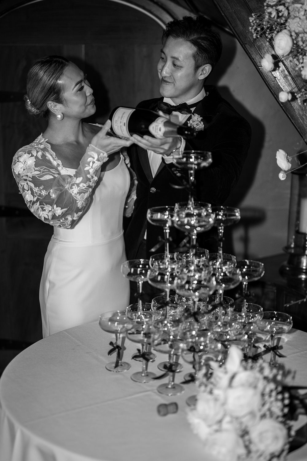 Black Bow Wedding Ideas Ginger Jam Photography Drinks Tower