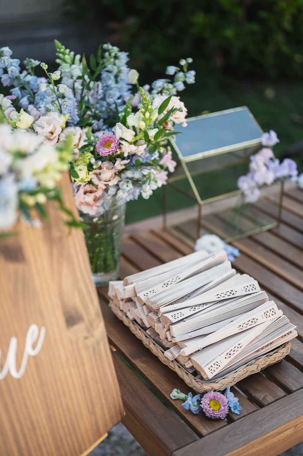 Chateau St. Michel Wedding Awardweddings Wooden Fans