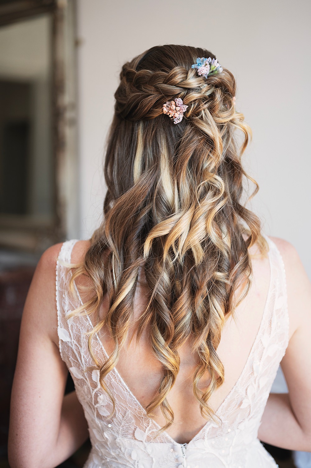 Chateau St. Michel Wedding Awardweddings Bride Hairstyle Braid Plait Half Up Down