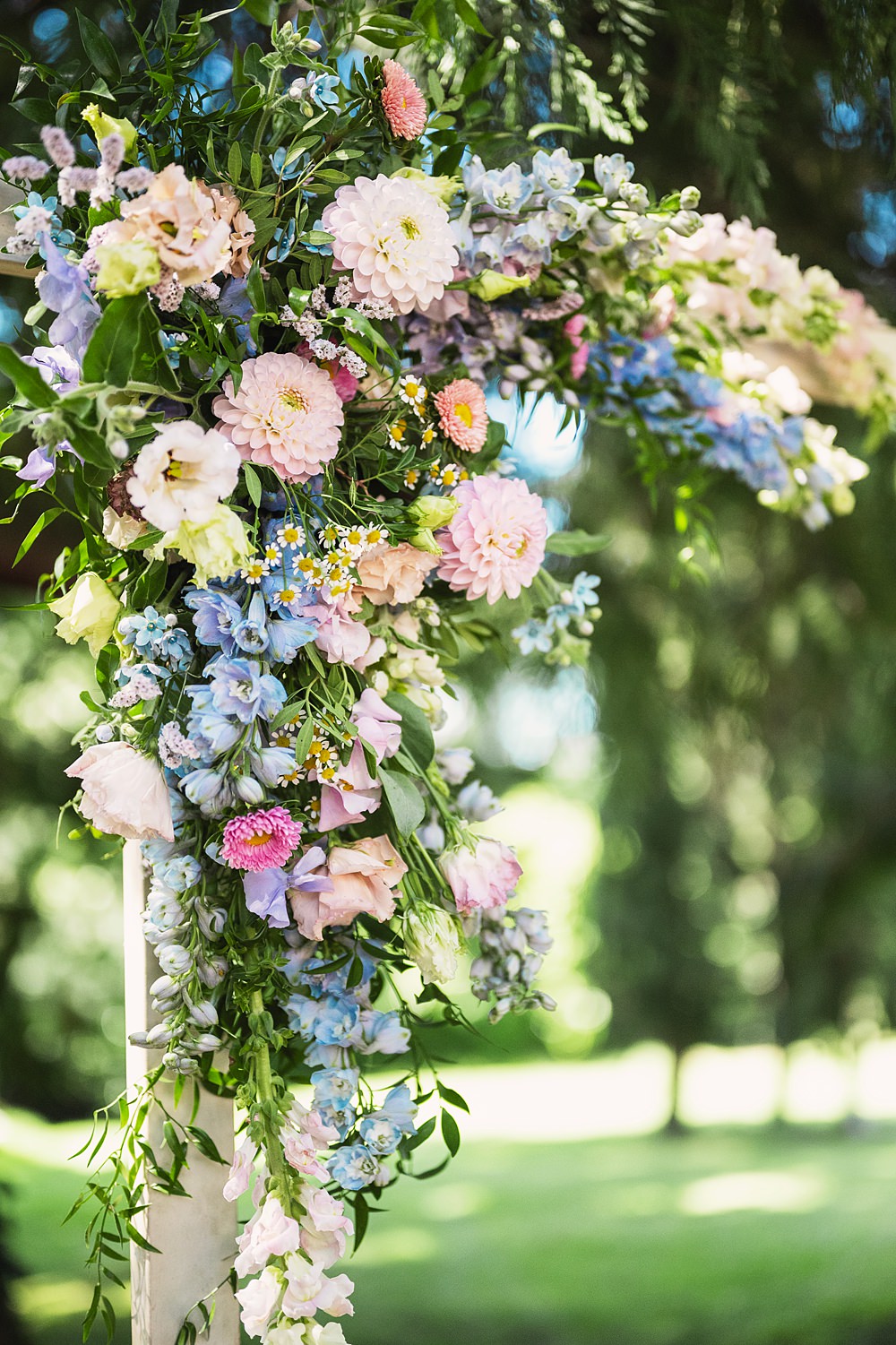 Chateau St. Michel Wedding Awardweddings Meadow Flower Aisle Outdoors Arch