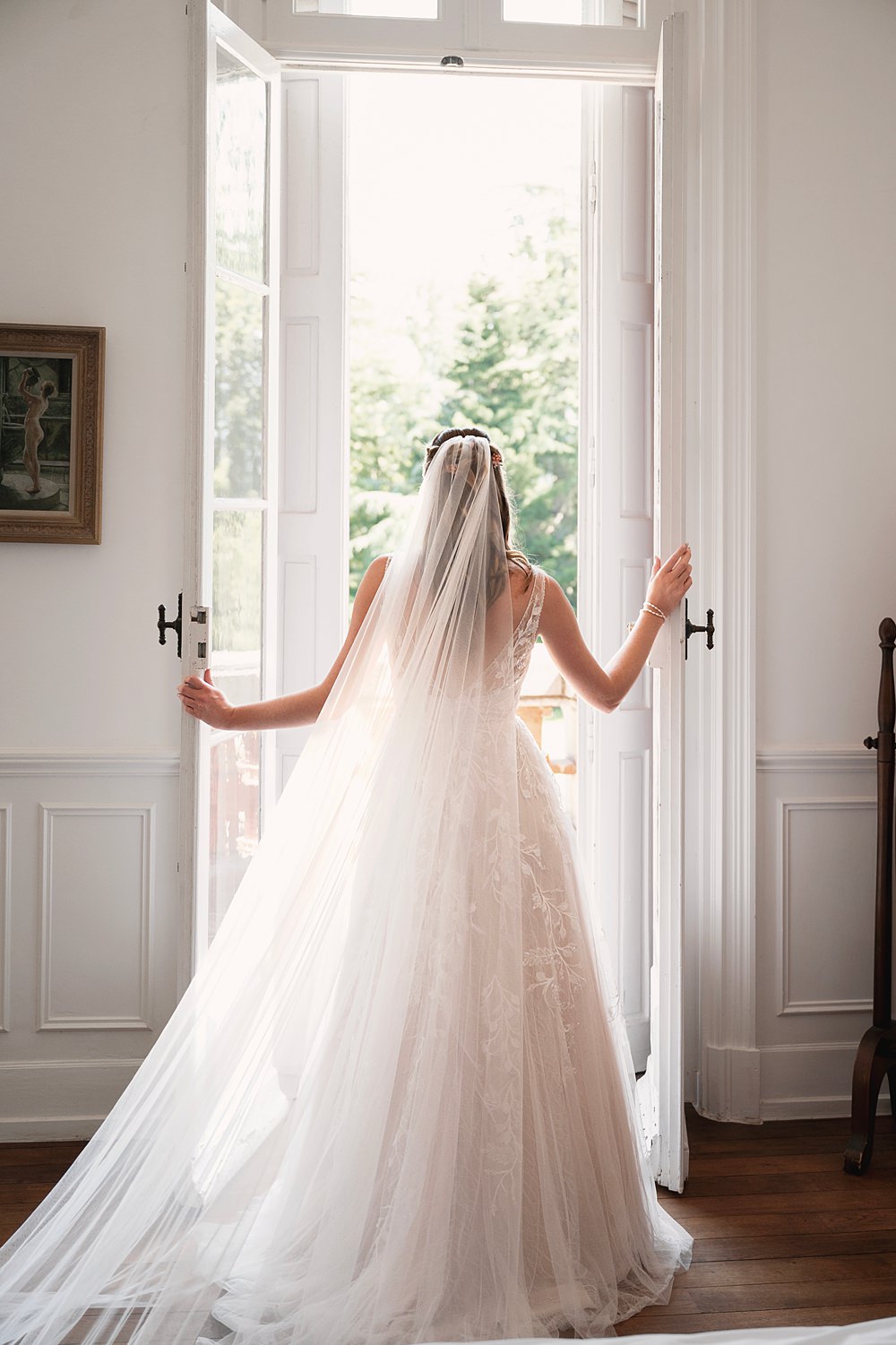 Chateau St. Michel Wedding Awardweddings Strap Lace Tulle Dress Bride Pronovias Veil