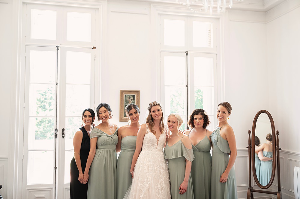 Chateau St. Michel Wedding Awardweddings Sage Green Bridesmaid Dresses