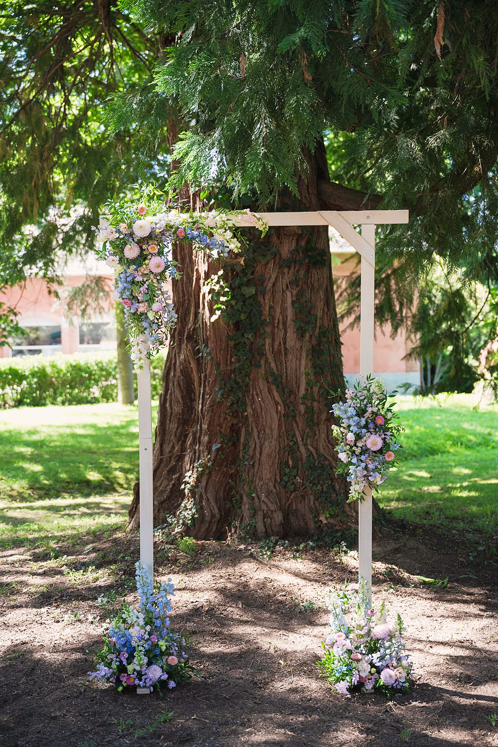 Chateau St. Michel Wedding Awardweddings Meadow Flowers Aisle Outdoors Arch