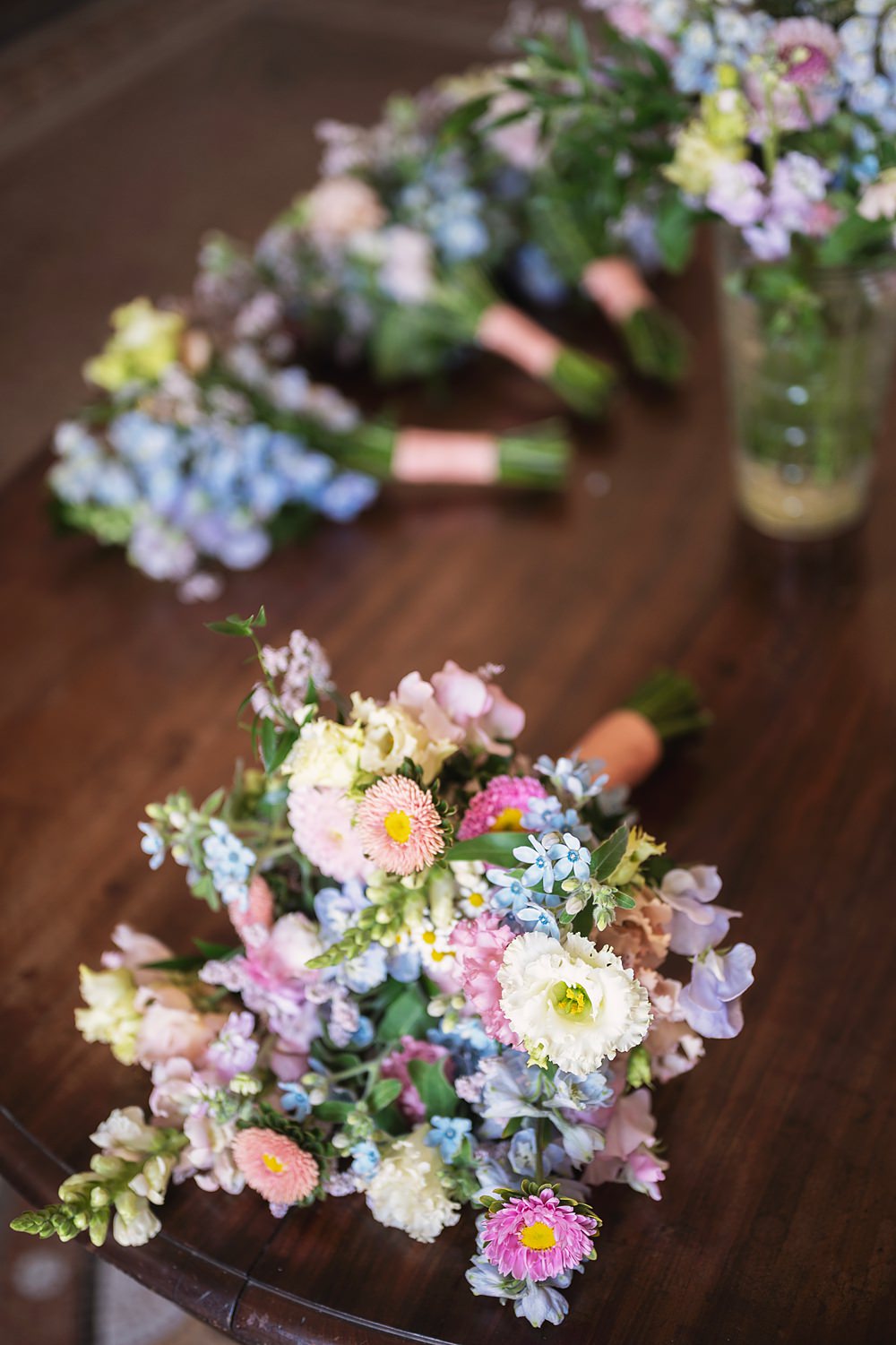 Chateau St. Michel Wedding Awardweddings Bouquet Flowers Colourful Summery Blue Pink