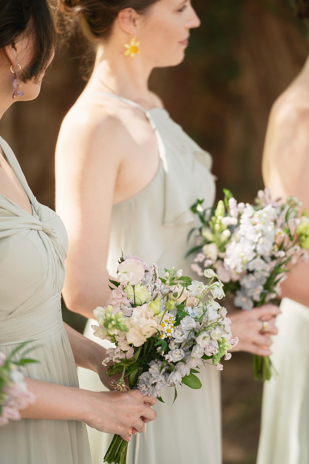 Chateau St. Michel Wedding Awardweddings Bouquet Flowers Colourful Summery Blue Pink Bridesmaids