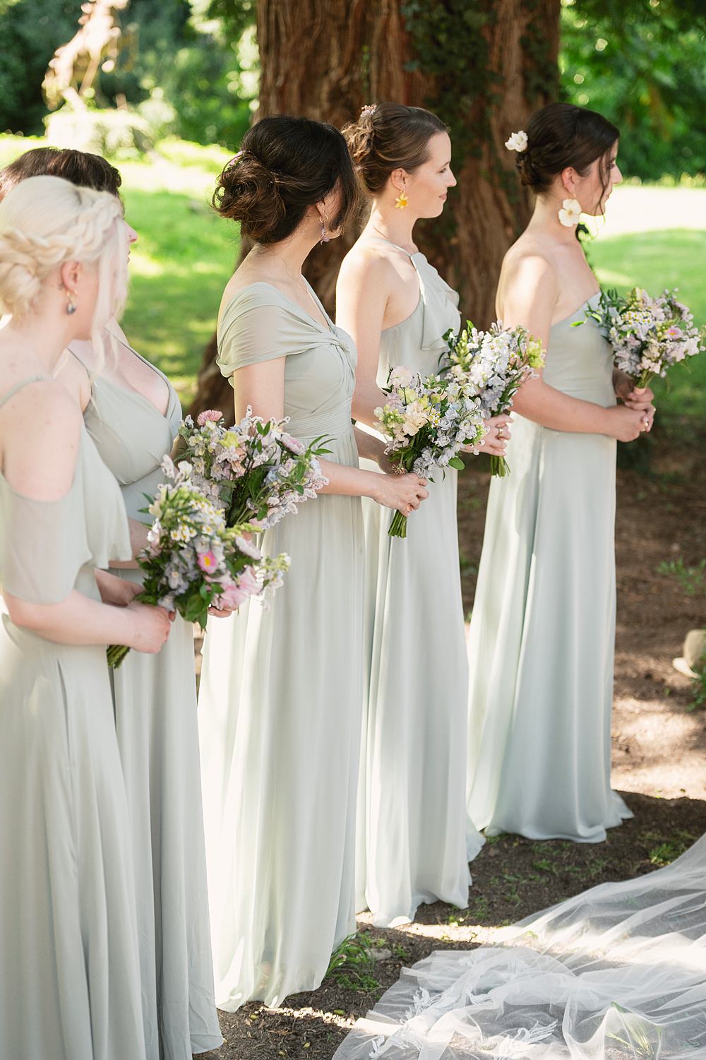 Chateau St. Michel Wedding Awardweddings Sage Green Bridesmaid Dresses