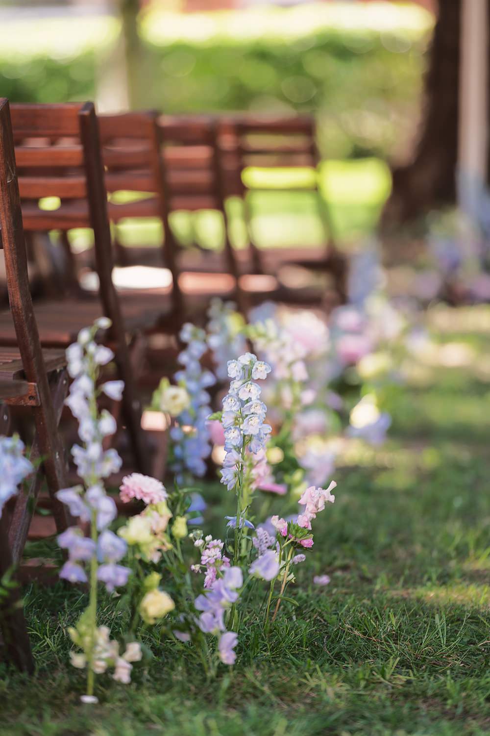 Chateau St. Michel Wedding Awardweddings Meadow Flower Aisle Outdoors