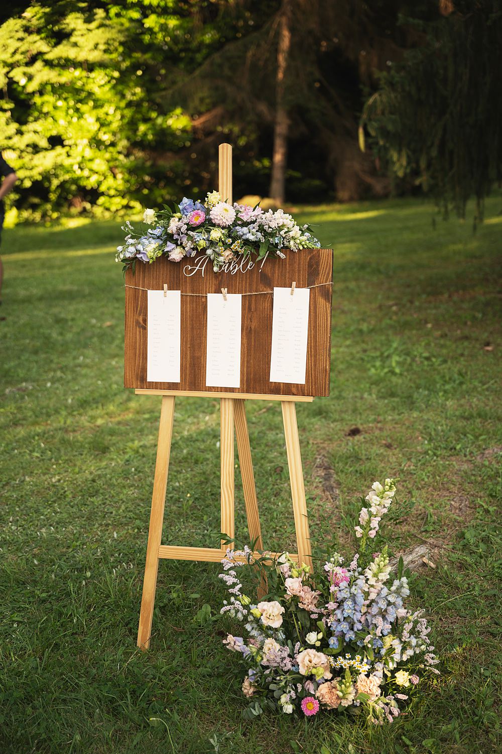 Chateau St. Michel Wedding Awardweddings Wooden Flowers Table Plan
