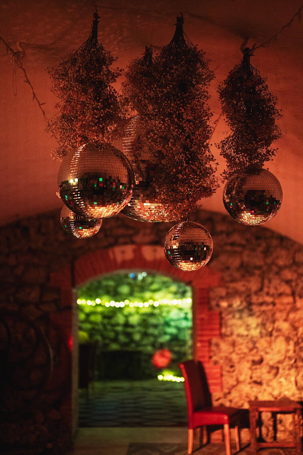 Chateau St. Michel Wedding Awardweddings Disco Ball Decor